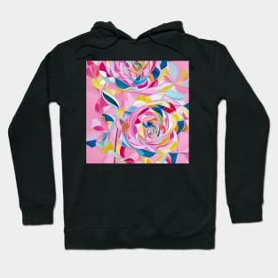 Stylized Floral in Pastel Colors Hoodie